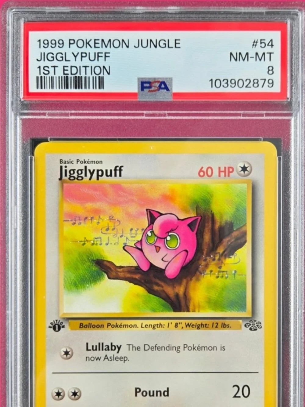 1999 Jigglypuff #54 PSA 8 1st Edition PSA Pokemon Game Cards
